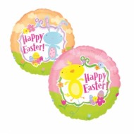 Happy Easter Bunny Chick Balloon